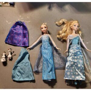 Elsa Barbie Frozen Bundle 2 Dolls And Clothes